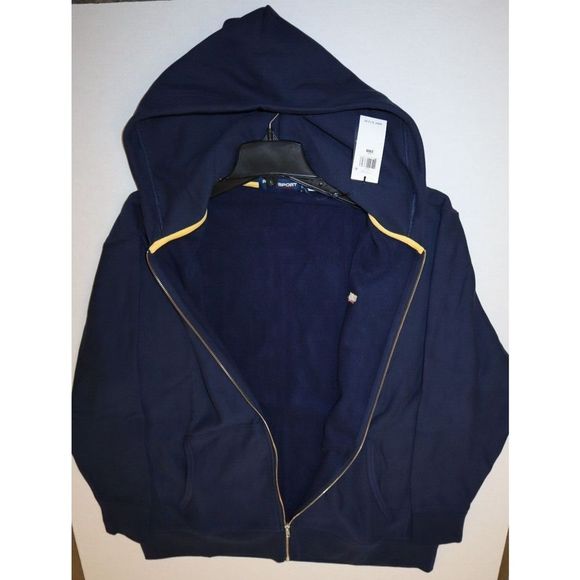 Polo Ralph Lauren Men's Sz 2XB Navy Full Zip Hooded Thick Fleece Jacket $110 - Picture 7 of 8